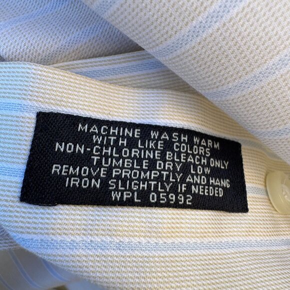 Jos. A. Bank Signature Collection Mens White Striped Long Sleeve Dress Shirt XL - Picture 5 of 10